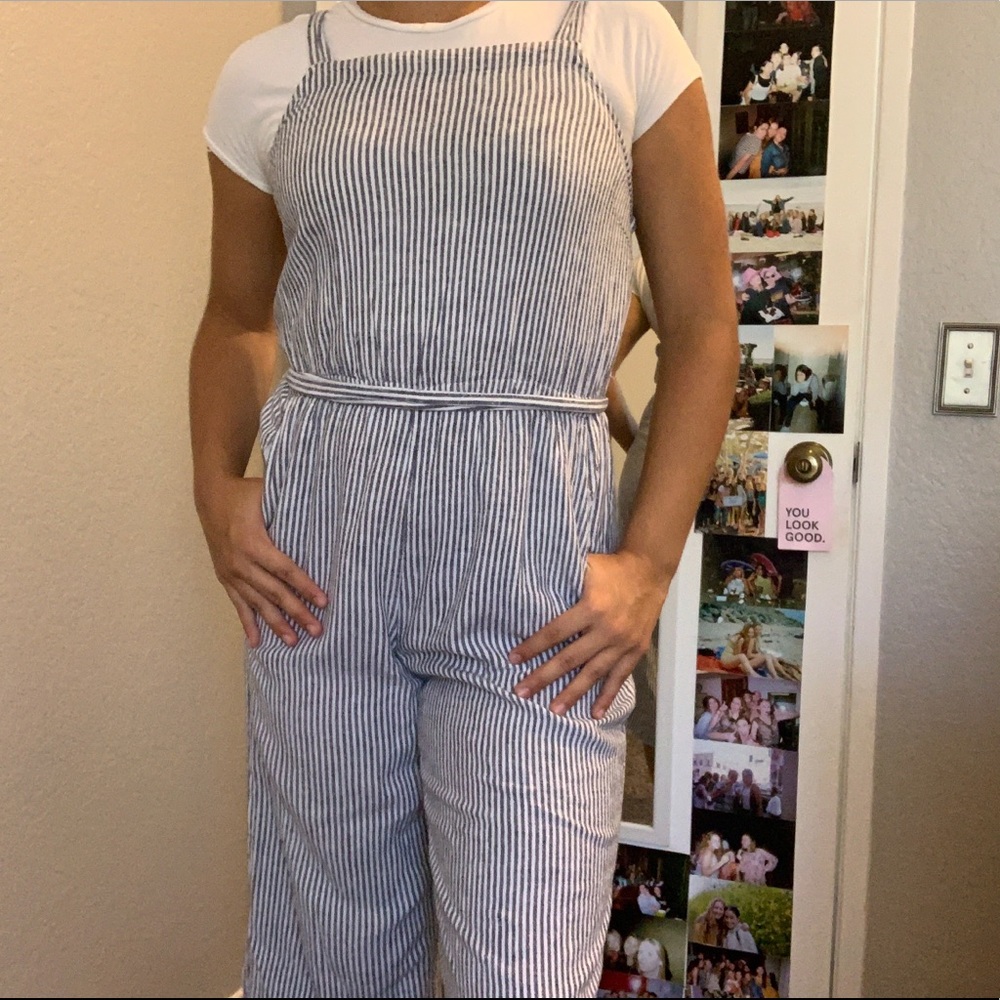 striped jumpsuit